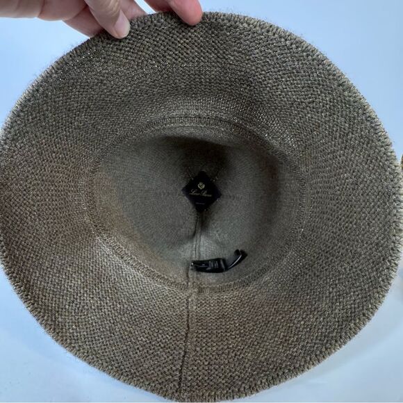 Loro Piana Pastore Cashmere Blend Bucket Hat Made in Italy Tundra Melange Medium main image 12